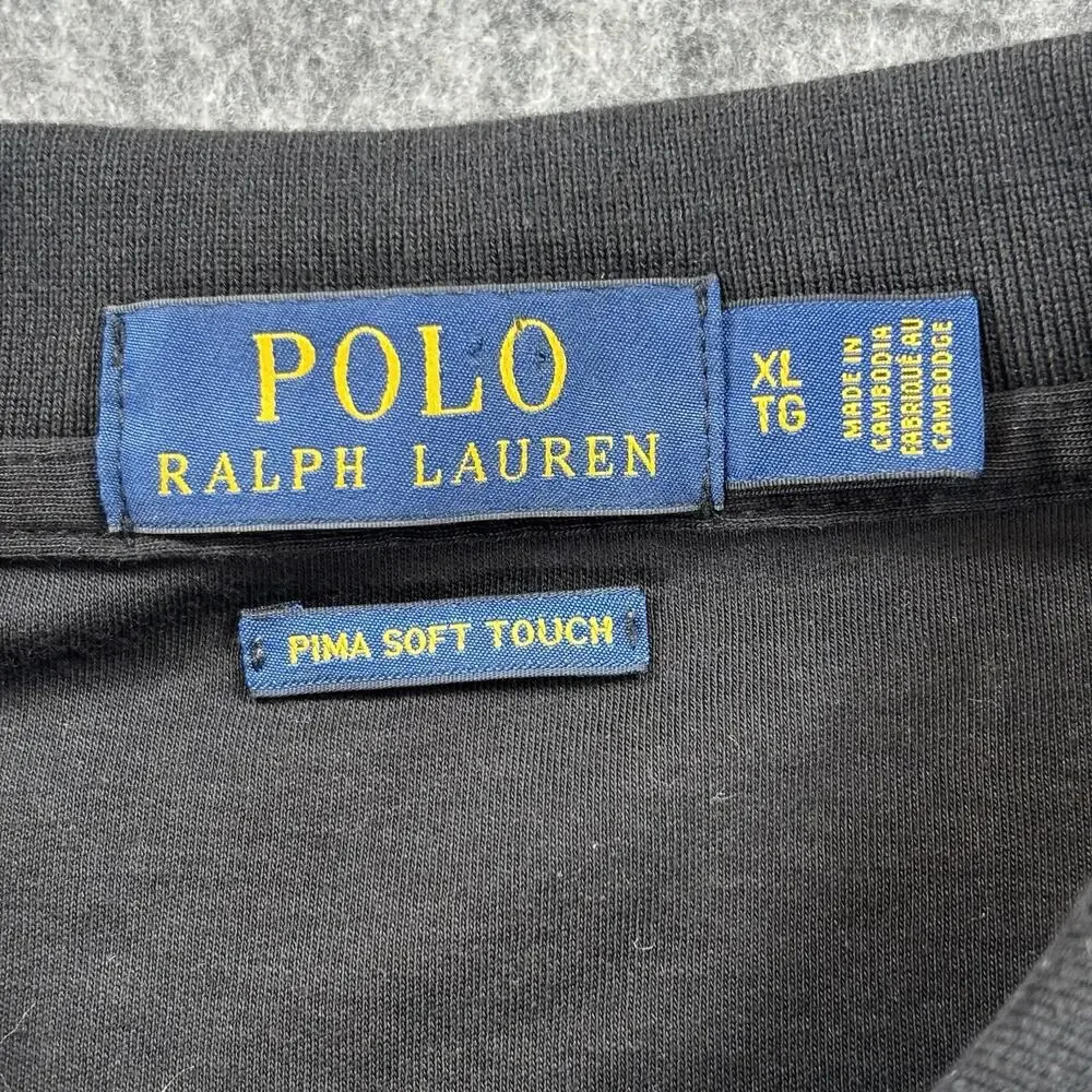 Polo Ralph Lauren Pima Soft Touch Polo Shirt Black Men's Size XL
